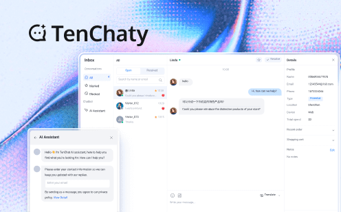 TenChaty AI:
智能AI聊天机器人用于电子商务